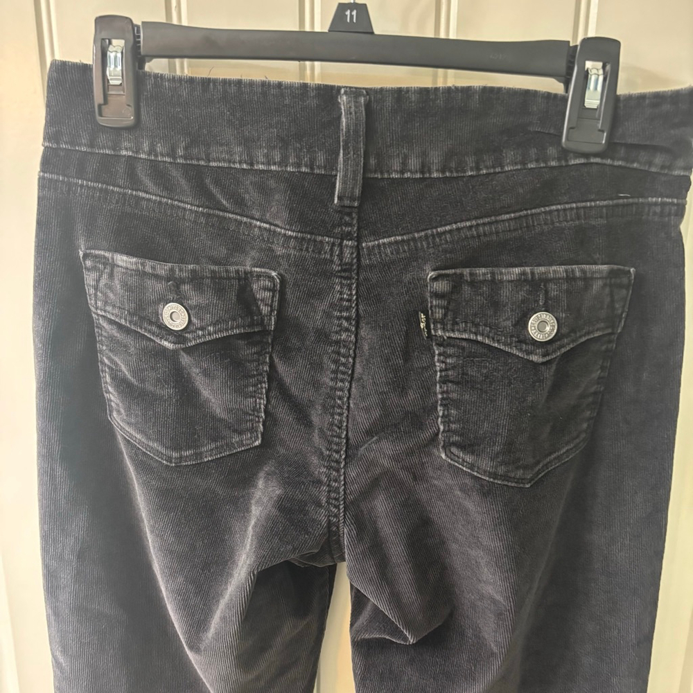 Levi's black cotton corduroy 526 slender bootcut pants woman's size 6 - Picture 6 of 7